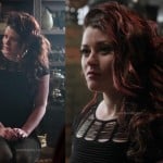 Belle’s black mesh mini dress on Once Upon a Time