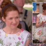 Erin’s floral pleated dress on The Office finale