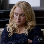 Juliette’s blue open knit sweater on Nashville