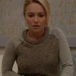 Juliette’s grey knit contrast sleeve sweater on Nashville