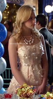 Magnolia’s peach embellished party dress on Hart of Dixie