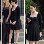 Mona’s black lace dress at the funeral on Pretty Little Liars