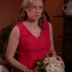 Pam’s pink v-neck dress on The Office finale