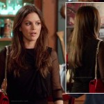 Zoe’s sheer black dress with red bow purse on Hart of Dixie