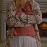 Brittany’s long knit cardigan and dip dyed skirt on Glee