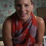 Brittany’s red leopard print scarf on Glee