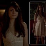 Elena’s white lace graduation dress on The Vampire Diaries