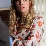 Hanna’s “Happy Ashley” print blouse on Pretty Little Liars