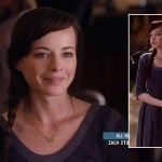 Jenna’s blue elbow sleeve dress on Awkward