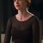 Jenna’s black dress with long sheer sleeves on Awkward