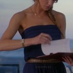 Josslyn’s blue strapless jumpsuit on Mistresses