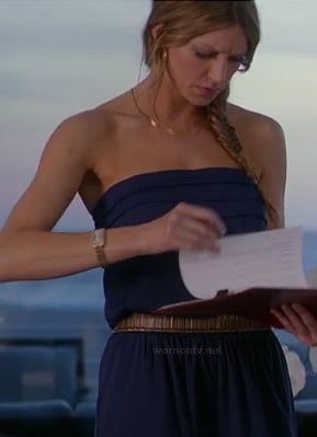 Josslyn's blue strapless jumpsuit on Mistresses