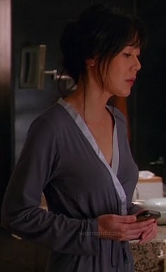 Karen's grey bathrobe on Mistresses