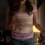 Laurel’s multicolored striped tee on Arrow