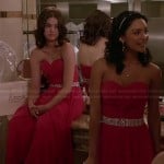 Lexi and Callie’s strapless pink dresses on The Fosters