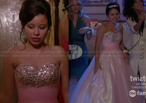 Mariana's pink Quince party dress on The Fosters