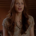 Marley’s beige floral tie waist top on Glee