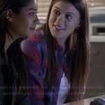 Paige’s red and blue plaid shirt on Pretty Little Liars