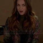 Phoebe’s floral leather jacket on Twisted