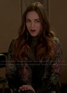Phoebe's floral leather jacket on Twisted