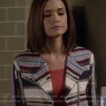 Melissa’s striped jacket on Pretty Little Liars