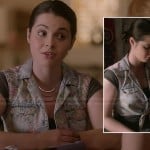 Bay’s floral tie front denimvest on Switched at Birth