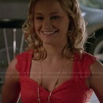 Nikki’s red lace top on Switched at Birth