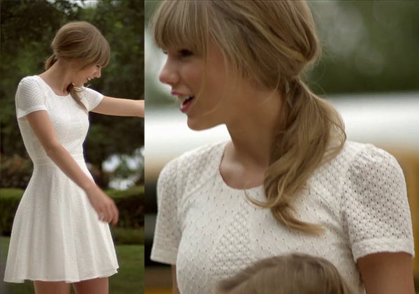 WornOnTV: Taylor Swift’s white dress on the “Everything has Changed ...