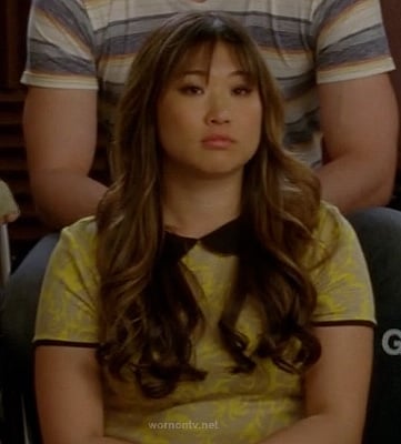 Tina’s yellow dress with black peter pan collar on Glee