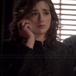 Allison’s black jacquard coat on Teen Wolf