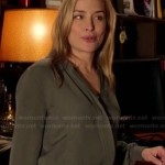 Annie’s army green wrap style jacket on Covert Affairs