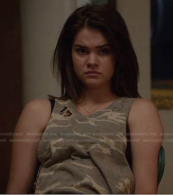 Callie’s torn camo tank top on The Fosters