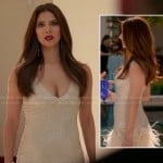 Carmen’s champagne feather dress on Devious Maids