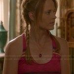 Daphne’s pink and yellow striped tank top on Switched at Birth