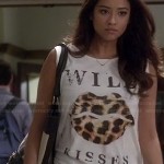 Emily’s “Wild Kisses” leopard lips tank top on Pretty Little Liars