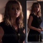 Hanna’s black button front dress on Pretty Little Liars