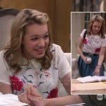 Keira’s floral blouse and chambray skirt on Melissa and Joey