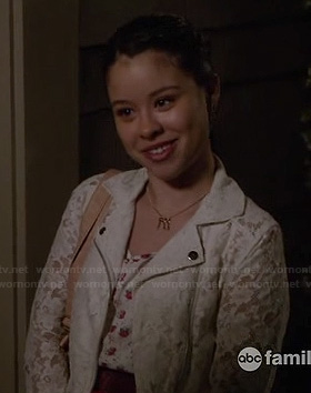 Mariana’s white lace moto jacket on The Fosters