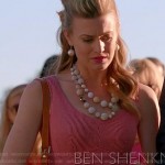 Paige’s red striped peplum dress on Royal Pains