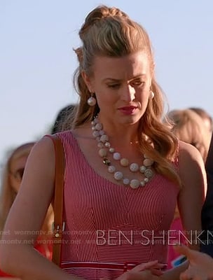 Paige's red striped peplum dress on Royal Pains