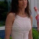 Minnie’s white scalloped bandage dress on Royal Pains