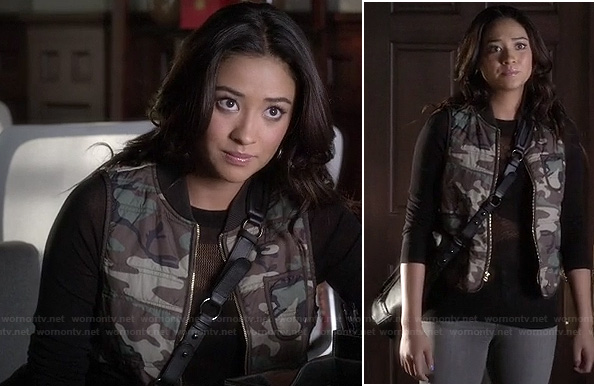 Emily's army camo vest on Pretty Little Liars