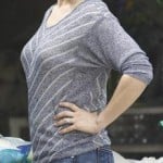 Savi’s grey chevron striped top on Mistresses