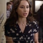 Spencer’s navy daisy print shirt on Pretty Little Liars