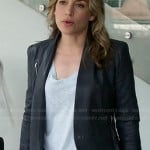 Annie’s blue/grey leather jacket on Covert Affairs