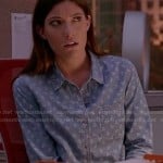 Debra’s floral printed chambray shirt on Dexter