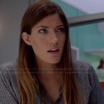 Debra’s chambray polka dot shirt on Dexter