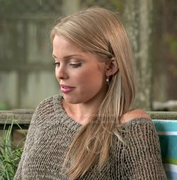 Emily's open knit sweater on The Vineyard