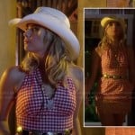 Hanna’s red checkered western halter dress on Pretty Little Liars