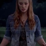 Jessica’s black and white maxi dress and ombre denim jacket on True Blood